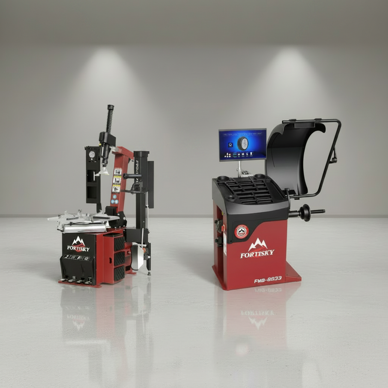 Fortisky 1670-8833 Tilt Back Tire Changer & Dynamic Screen Wheel Balancer Combo