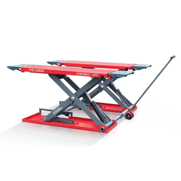 Fortisky FSL-MR80 Mid-Rise Scissor Lift 8000lb 47" Electric Lock Release