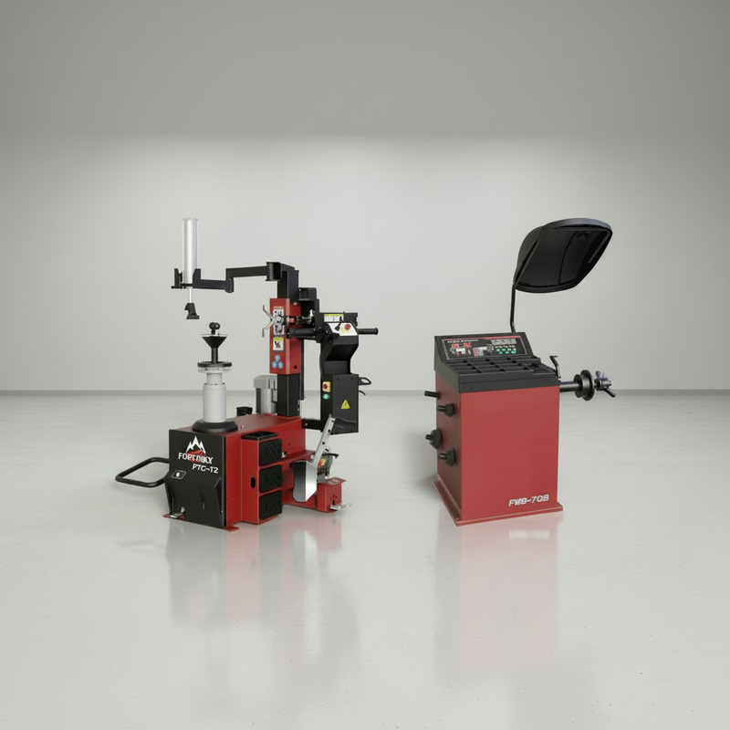 Fortisky T2-70B Leverless Center Post Tire Changer Fully Automatic Combo