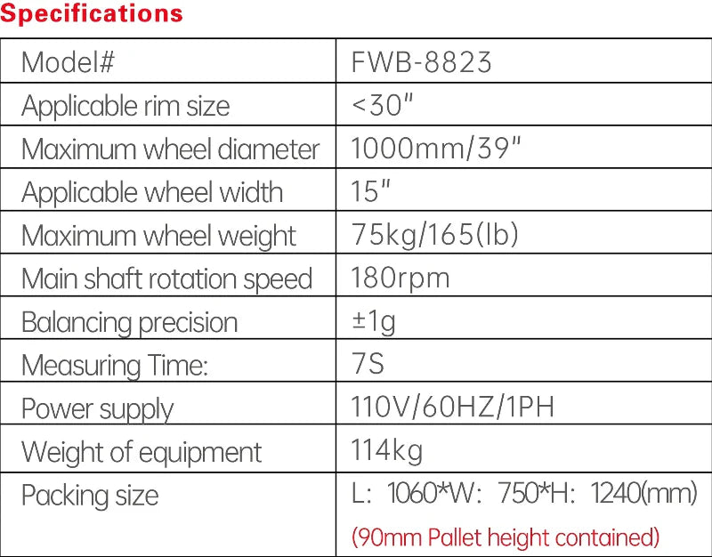 Fortisky FWB-8823 2D Car Wheel Balancer Self-Calibration w/Laser Light