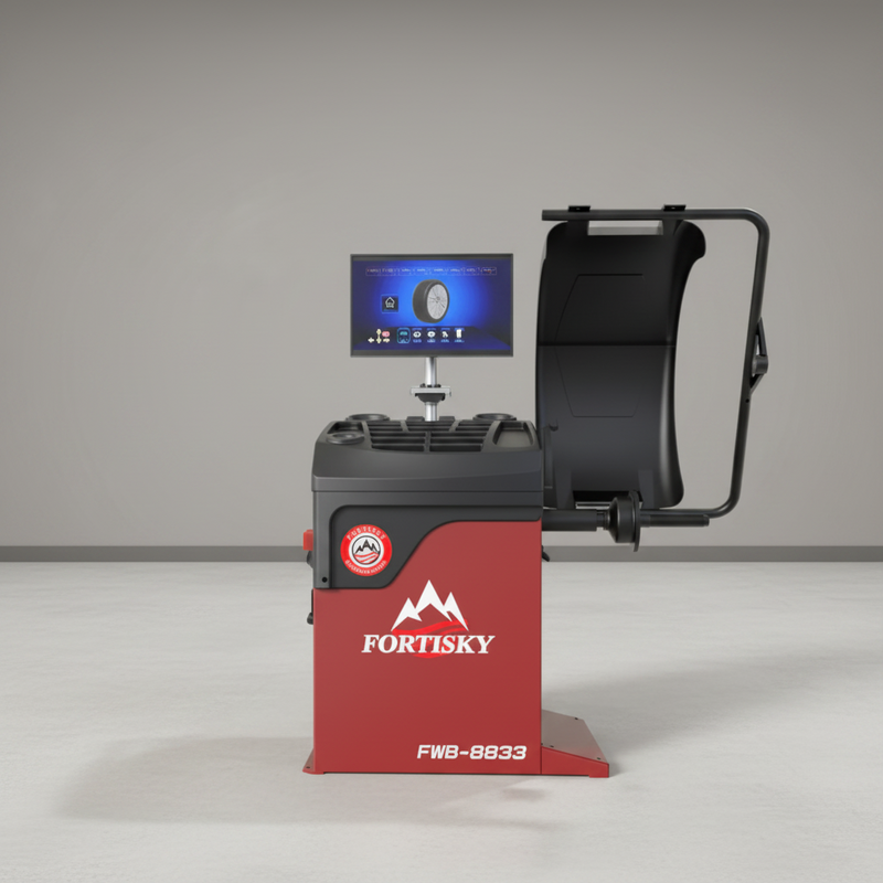 Fortisky FWB-8833 3D Wave Radar Wheel Balancer Dynamic Display Screen w/ Laser Light