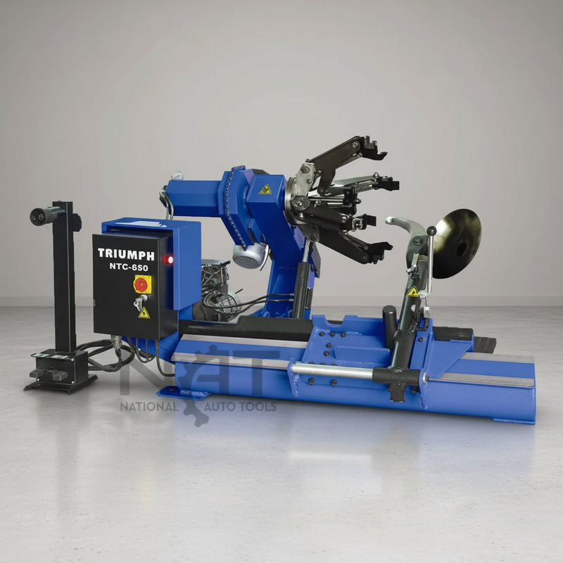 Triumph NTC-650 Heavy-Duty Truck Tire Changer, 63" Max Tire Diameter, Robotic Arm, 220V