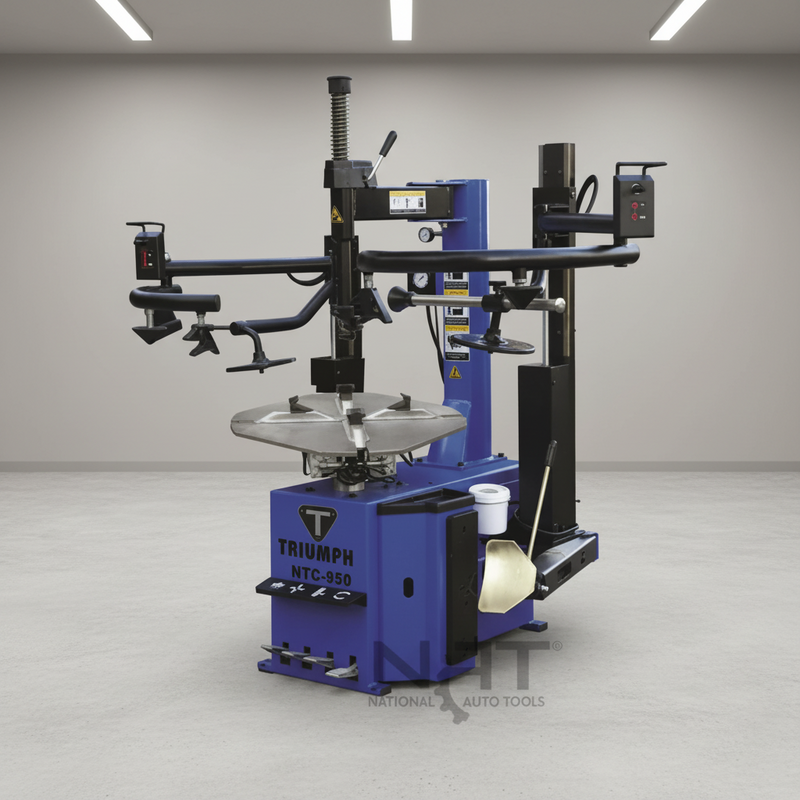 Triumph NTC-950-2 Tire Changer, Dual Pneumatic Assist Arms, Bead Blast, 5,500-lb Bead Breaker