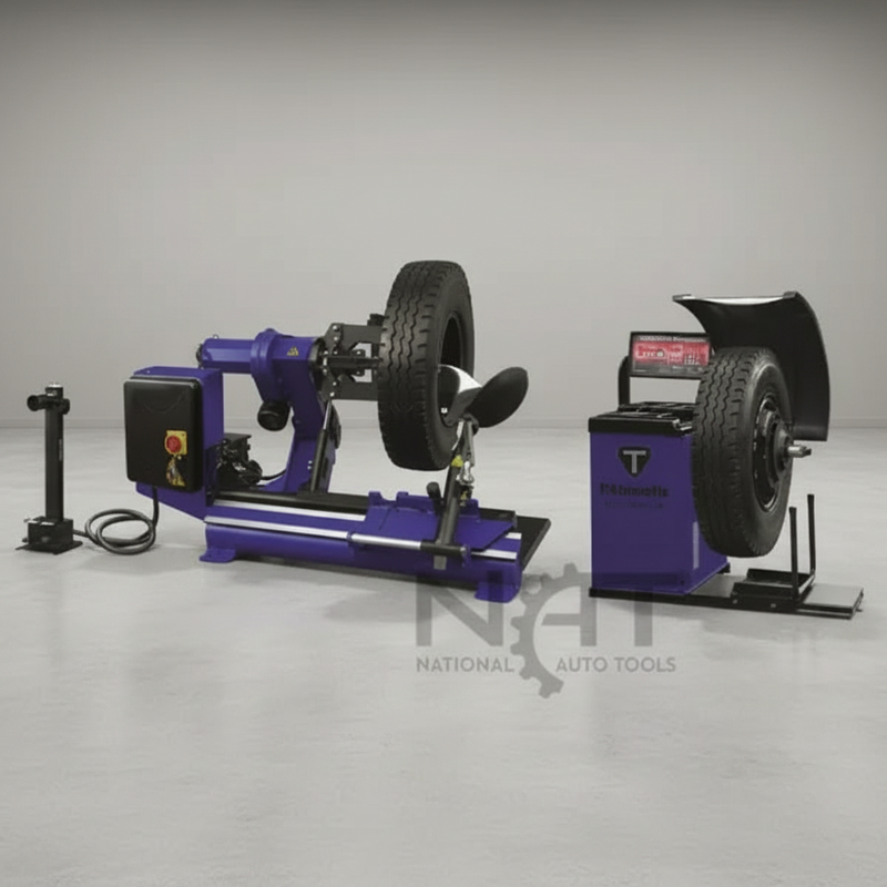 Triumph NTC-650 Heavy-Duty Truck Tire Changer + NTB-1200 Wheel Balancer Combo