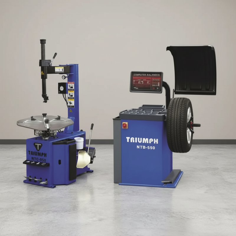 Triumph NTC-950 Tire Changer and NTB-550 Wheel Balancer Combo