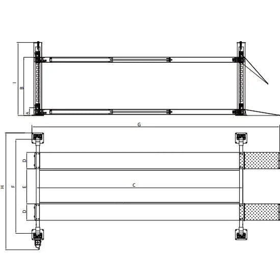 Triumph NTR-32 32,000 lb 4 Post Lift + Two RJ-15 Rolling Jacks Combo
