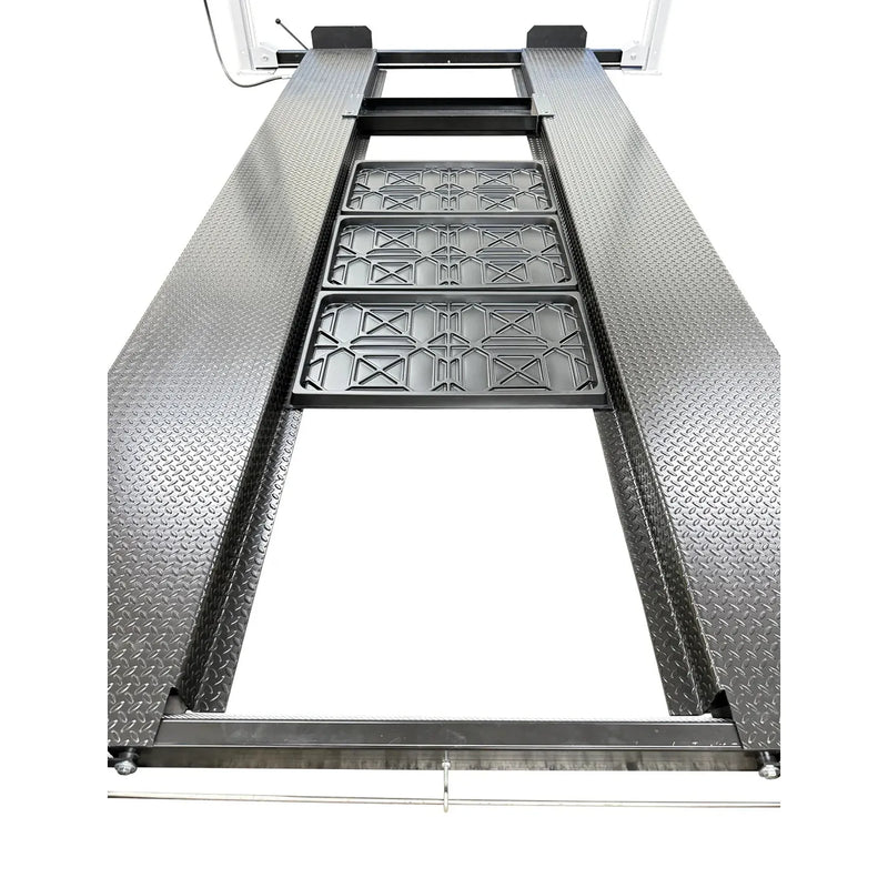 Triumph USA8000XLT 8,000 lb 4-Post Lift — Made in USA, Extended-Length Service & Storage Lift, Caster Kit + Jack Tray + 3 Drip Trays