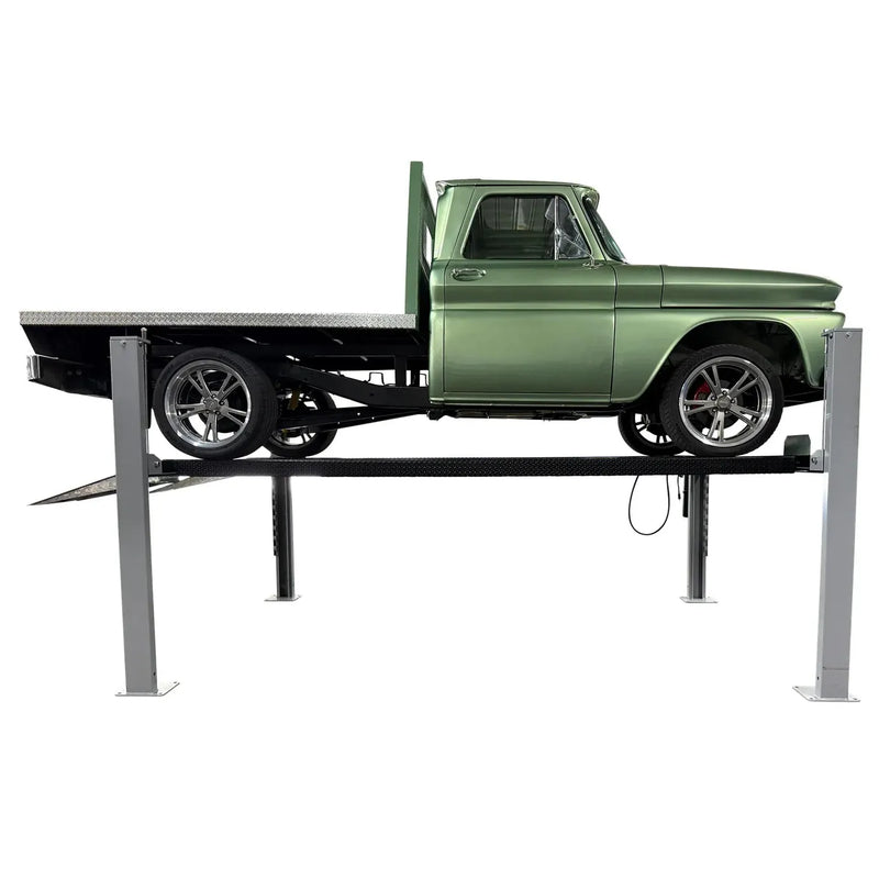 Triumph USA8000XLT 8,000 lb 4-Post Lift — Made in USA, Extended-Length Service & Storage Lift, Caster Kit + Jack Tray + 3 Drip Trays
